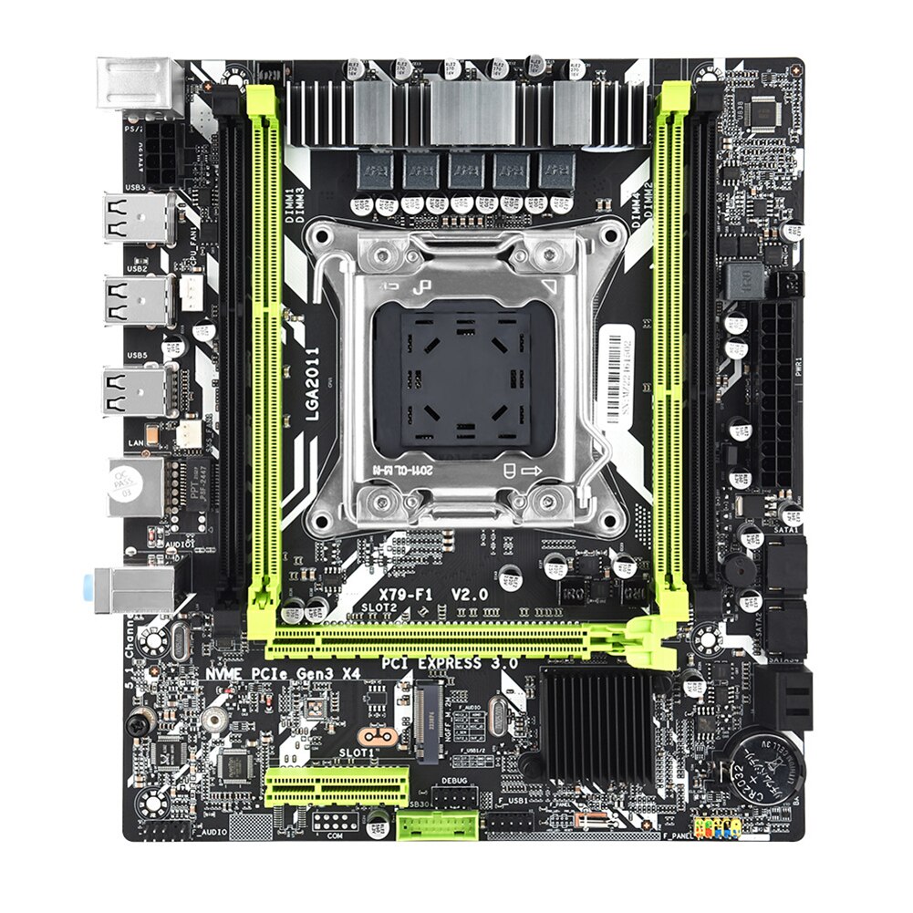 X79  Ʈ, LGA2011 ޺ Xeon E5 2650 V2 CPU, 4pcs x 4GB = 16GB ޸, DDR3 ECC RAM 1333Mhz NVME M.2 